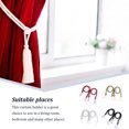 thumbnail image 4 of ziyahi 2 Pieces Home Hotel Polyester Curtain Holdback Living Room Bedroom Drape Tieback Decorative Holder Waved Rope Decor Red, 4 of 9