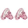 thumbnail image 1 of CHOK Women Soft Fuzzy Furry Home Non-Slip Slipper Socks  Black Hearts  Medium  2 Pairs, 1 of 3