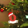 thumbnail image 5 of Agiferg Noël Petit Chapeau Rouge Lettre Pendentif DIY Nom Inscriptible 26 Lettre Pendentif 5PCS, 5 of 5