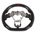 thumbnail image 2 of Akozon  Steering Wheel  Carbon Fiber Steering Wheel Nappa Preforated Leather W/ Red Stitching  Replacement Car Modified Accessory  For  WRX/STI 2015-2020, 2 of 8