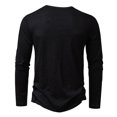 thumbnail image 3 of T-Shirt à Manches Longues pour Hommes Hommes Décontracté Uni Chandail à Manches Longues Col Rond T-Shirt Hauts Blouse T-Shirts pour Hommes Mode Into the Am T-Shirts pour Hommes T-Shirt à Manches Longues, 3 of 8
