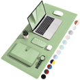 thumbnail image 1 of TOWWI Dual Sided Desk Pad, Large Desk Mat, Waterproof Desk Blotter Protector Mouse Pad, Leather Desk Pad Large for Keyboard and Mouse (36" x 17", Green/Blue), 1 of 4