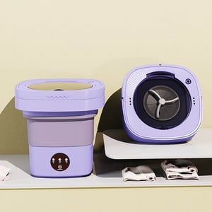 Laveuse portable, 6.5L pliable Mini laveuse, petite laveuse pour les sous-vêtements de bébé Chaussettes, lave-linge automatique et lave-vaisselle avec tube d'eau