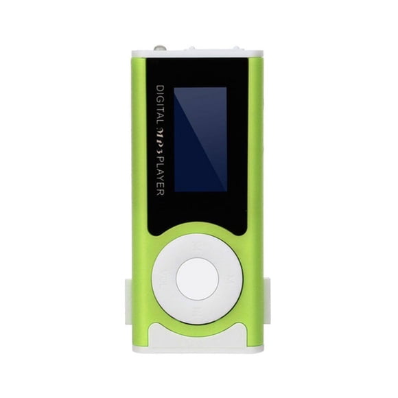 relayinert Lecteur de Musique Numérique MP3 Mini USB Écran OLED MP3 Prend en Charge Carte Micro SD TF 16/32 Go Conception à Pince Lumineuse Lampe de Poche