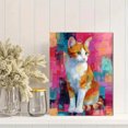 thumbnail image 2 of Qisvanset Impression sur Toile Chat Tigré Orange Mignon 12x16 Pouces Art Mural de Café, 2 of 8