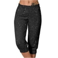thumbnail image 1 of tarylea Womens Capri Pants Stretchy Drawstring Low Rise Jogger Pants Soft Comfy Lounge Cropped Yoga Pants with Pockets, 1 of 4