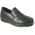 thumbnail image 1 of Kozi Soulier Mocassin Décontracté Confortable pour Femmes à Enfiler OY5317 avec Bout Rond et Goussets Doubles Noirs, 1 of 8