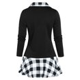 thumbnail image 4 of Simua Fashion Women's Plus Size Long Sleeve Cowl Neck Tunic Color Block Pullover Sweatshirt, 4 of 6