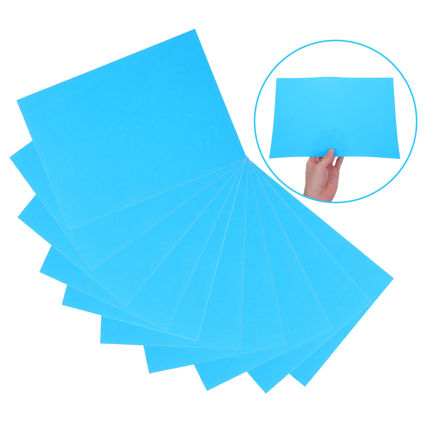 PAMINGONO 100Pcs Blue Colored Copy Paper for Printer High Color Reproduction Smooth Finish for Office Use