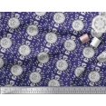 thumbnail image 2 of Soimoi Satin Silk Fabric Leaves & Floral Block Decor Fabric Printed Yard 42 Inch Wide, 2 of 3