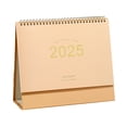 thumbnail image 2 of Meitianfacai 2025 Mini Desk Calendar Mini Standing Calendar 2025 Flip Calendar For Desk 2025 Standing Flip Desktop Calendar Desk Calendar Planner Office Calendar For Home, Khaki, 2 of 6