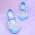 thumbnail image 2 of MIASHUI Chaussures pour Enfants Chaussures pour Enfants Chaussures de Danse Chaussures Chaudes de Danse Ballet Performance Chaussures d'Intérieur Chaussures de Danse Yoga, Bleu, 11,5-12 Ans, 2 of 3