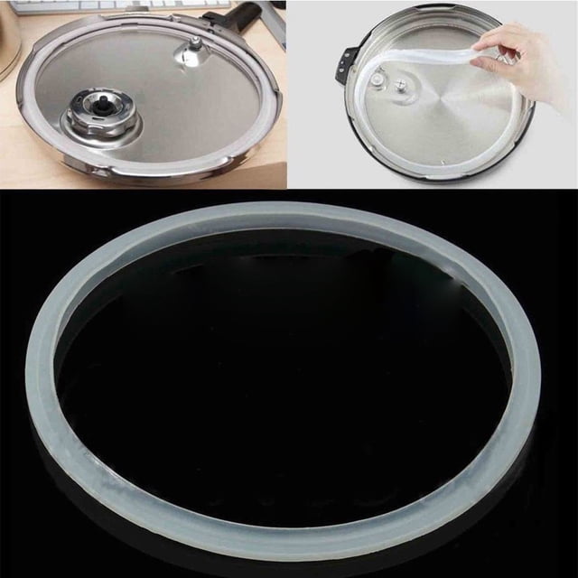 1PCS Anneau de Remplacement d'Étanchéité en Silicone pour Autocuiseur de Capacité 8L, en gel de Silice Transparent avec un Diamètre d'Environ 25,9 cm. un Accessoire de Remplacement Conçu pour une installation Facile sur les Couvercles d'Autocuiseur pour Assurer une Étanchéité Sécurisée pendant la Cuisson.