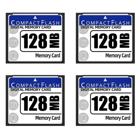 4X 128MB Compact Flash Memory Card for Camera, Advertising Machine, Industrial Computer Card
