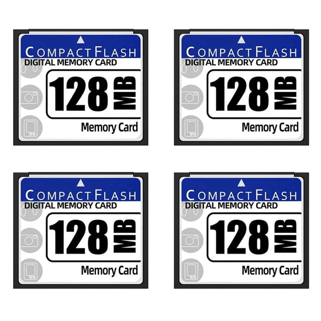 4X 128MB Compact Flash Memory Card for Camera, Advertising Machine, Industrial Computer Card