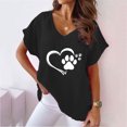 thumbnail image 1 of LSLJS Blouses pour Femmes Col en V Imprimé T - Mode Confortable, Cadeaux pour Femmes, 1 of 5