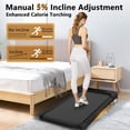 thumbnail image 2 of Walking Pad with Incline, 2.5HP Under Desk Treadmill for Home & Office, 2-in-1 Compact Walking & Jogging Machine with Remote Control & LED Display, 2 of 7