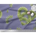 thumbnail image 3 of Soimoi Purple polyester Crepe Fabric Pine Leaves Printed Fabric 1 Yard 52 Inch Wide, 3 of 3
