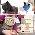 thumbnail image 4 of Cat Grooming Muzzle, Breathable Transparent outhguard, Pet Muzzle For Claw M, 4 of 8