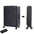 thumbnail image 1 of axGear Collapsible Compact Luggage 20 Inch Suitcase Travel Light Foldable Carry-on Black, 1 of 3
