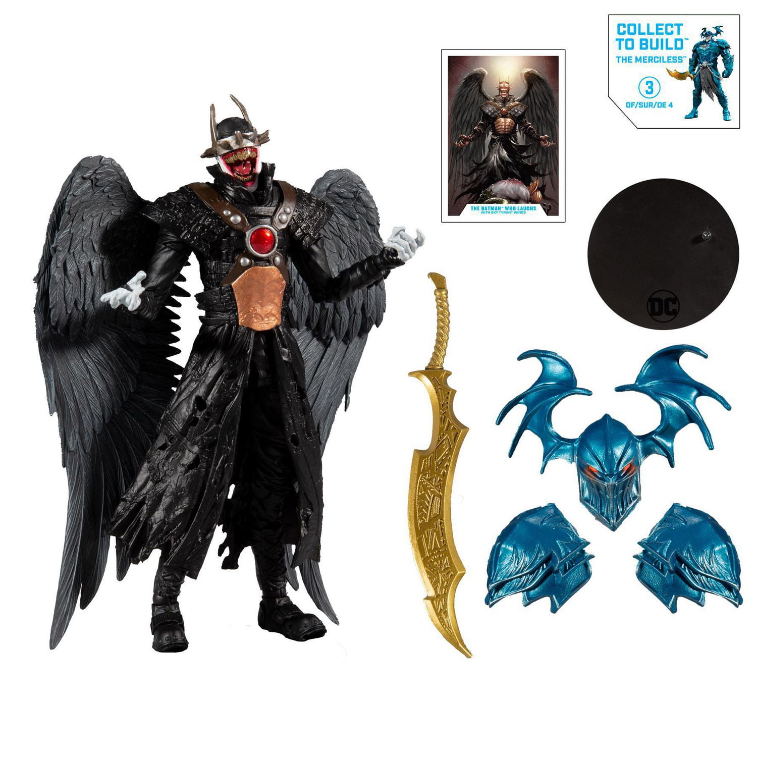 McFarlane Toys - DC Multiverse - Batman Who Laughs avec des ailes Sky Tyrant et des pièces pour la figurine "The Merciless"