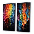 thumbnail image 3 of Designart « Shimmering Beats Compact Discs wall art II » Ensemble de 2 Toiles Encadrées à Disques Compacts - Ensemble de Toiles Encadrées Multicolore pour Déco de Salon, 3 of 6