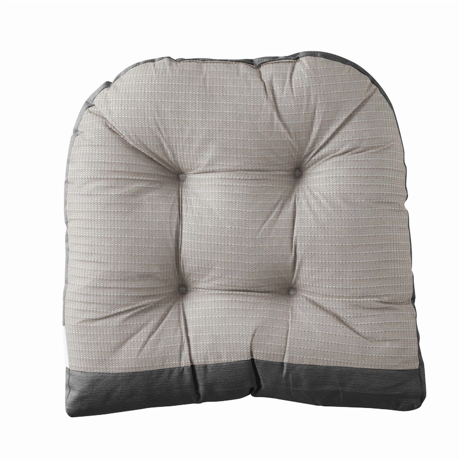 Coussin de chaise berçante haut de gamme, confortable et épais, capitonné, avec dossier haut et antidérapant, ensemble de 2 pièces (assise et dossier bas) avec attaches, couleur gris anthracite