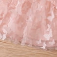 thumbnail image 2 of PatPat 2pcs Baby Girl Pink Mesh Dress Set,Ribbed Long Sleeve Splicing 3D Butterfly Appliques Princess Dress Pageant Party Birthday Wedding Flower Girl Dress,0-3T, 2 of 6