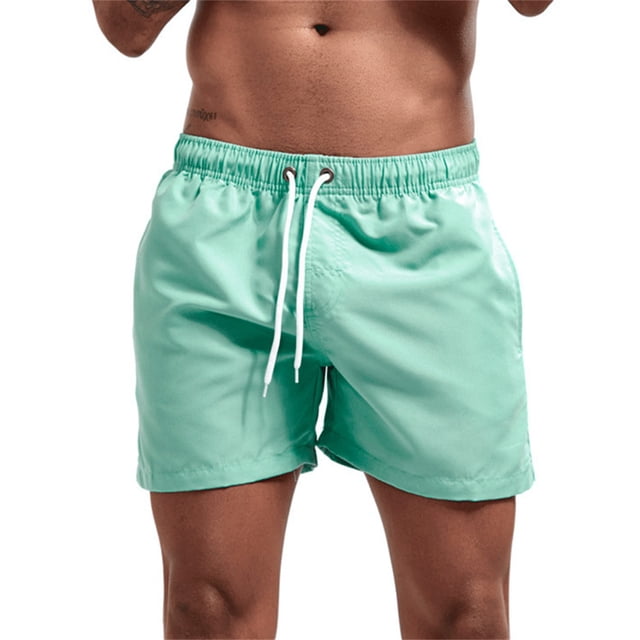 Shorts de Plage Unisexes Décontractés à Cordon de Serrage avec Poche Solide Cinq Points