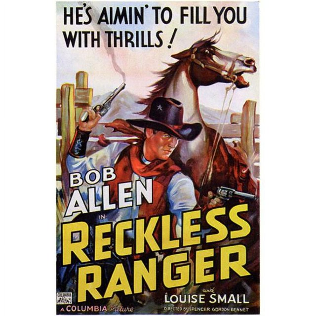 Posterazzi MOVCF1349 Affiche de Film Rushless Ranger - 27 x 40 Po.