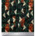 thumbnail image 2 of Soimoi Rayon Crepe Fabric Circle,Floral & Wheel Ethnic Decor Fabric Printed Yard 46 Inch Wide, 2 of 3