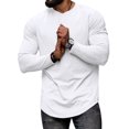 thumbnail image 4 of RXIRUCGD Haut Décontracté pour Hommes, Col Rond en Tricot, Faux Haut de Sport Décontracté, Manches Longues, Col Rond, Blanc, Taille : m, 4 of 8