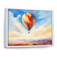 thumbnail image 2 of Designart Hot Air Balloon framed wall Art, Colorful Hot Air Ballon expressionistic , Hot Air Balloon framed wall art decor, Multi-Color Modern White Framed Wall Art, White Color Frame, 2 of 5