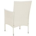thumbnail image 5 of vidaXL Garden Chairs with Cushions 4 pcs Poly Rattan White, 5 of 5