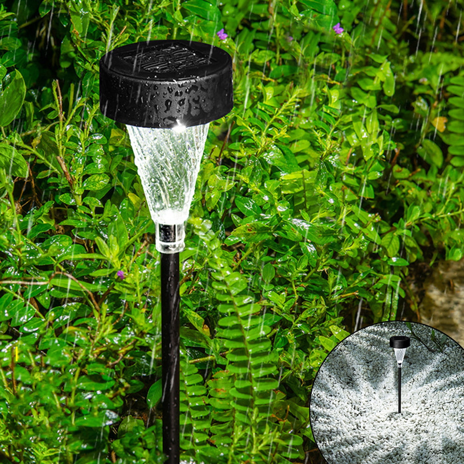 Kctiaxy Solar Lights Outdoor , Water-Resitant, LED Lighting Solar Powered Outdoor Lights Solar Garden Lights for Patio Yard (1Pack) Kitchen Appliances