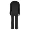 thumbnail image 4 of Wensltd Ensemble à Capuchon pour Femmes Couleur Unie Décontracté Col Ras du Cou Manches Longues Haut et Pantalon, 4 of 6