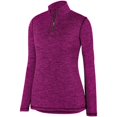 thumbnail image 1 of ASI 2957.809.L Ladies Intensify Black Heather 1 by 4 Zip Pullover, Power Pink - Large, 1 of 1
