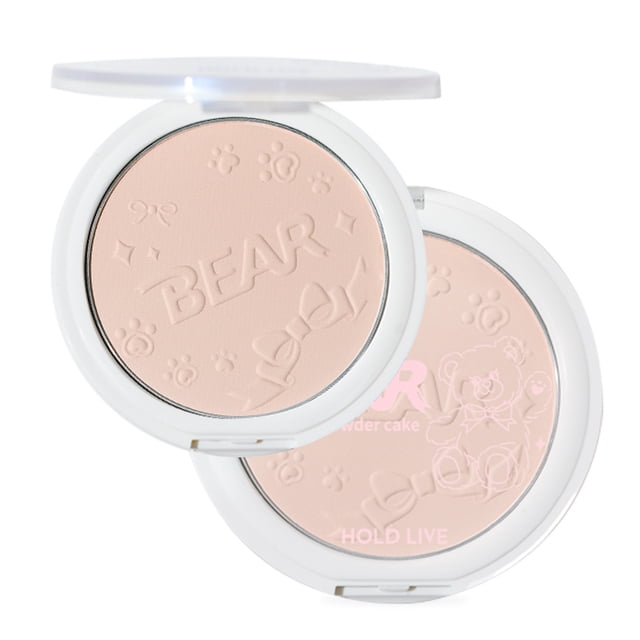 Poudre Compacte HOLD LIVE Contrôle de l'Huile Fini Mat - Teinte 302 Naturelle, Formule Longue Tenue Résistante à la Transpiration et Imperméable, Minimise les Pores et Estompe les Lignes Fines, Houppette Douce et Agréable pour la Peau Incluse,
