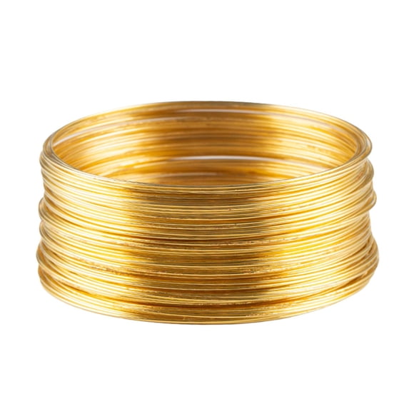 Luzkey 50 Loops Jewelry Wire Beading Wire for Jewelry Making Adult Art Crafts Accessories Gifts DIY Metal Wire for Necklace Bracelet Gold