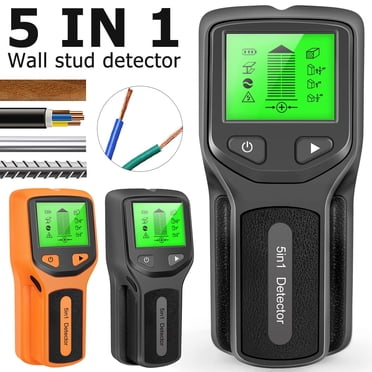 Jetcloudlive 5 in 1 Stud Finder Wall Scanner Detector Electronic Stud Sensor Locator Wood Beam Joist Finders Portable Wall Detector with LCD Display for Wood AC Wire Metal Studs Detection