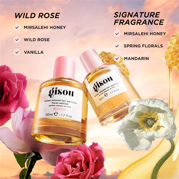 Gisou Hair Oil Honey Infused Honey Infused Hair Perfume Pocket Size, A Travel-Friendly With Sweet Notes Of Honey Blended Into Spring Florals (1.7 Fl Oz/50ml)