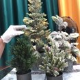 thumbnail image 5 of Flocking artificial Christmas tree, desktop cedar Christmas tree, indoor Christmas decorations, 5 of 5
