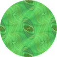 thumbnail image 1 of Ahgly Company Machine Washable Indoor Round Transitional Neon Green Area Rugs, 6' Round, 1 of 7