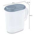 thumbnail image 3 of Sterilite Plastic Pitcher Blue Atoll Lid and Tab with Clear Base and Handle, 3 of 7