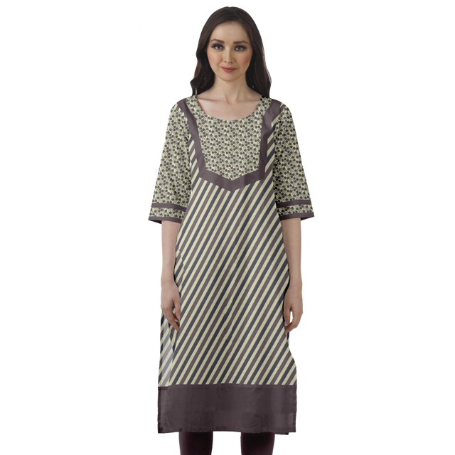 Moomaya Kurti de Designer Bollywood pour Femmes, Kurta Tunique Imprimée Longueur Genou
