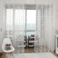 thumbnail image 4 of Langgg Home Hotel Window Curtain Replacement Bedroom Breathable Full Drape Privacy Protection Decoration Furniture Accessory White, 4 of 8