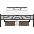 thumbnail image 3 of Fullfurnique Metal Platform Bed Frame with Cloud Inspired Design Headboard, Full, Black, 3 of 7