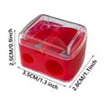 thumbnail image 2 of PEONAVET Pencil Sharpener Double-hole Pencil Sharpener Office Stationery Student Pencil Sharpener Pencil Sharpener Manual Pencil Sharpener Plastic Roll, 2 of 2
