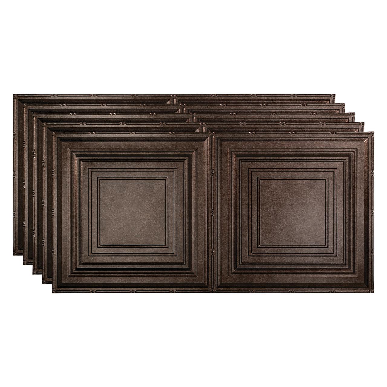 Fasade Decorative Vinyl Ceiling Panel 2ft x 4ft 5 Pack Water- and corrosion-resistant