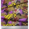 thumbnail image 3 of Soimoi polyester Crepe Fabric Triangle,Star & Brush Stroke Abstract Print Fabric by the Yard 42 Inch Wide, 3 of 4